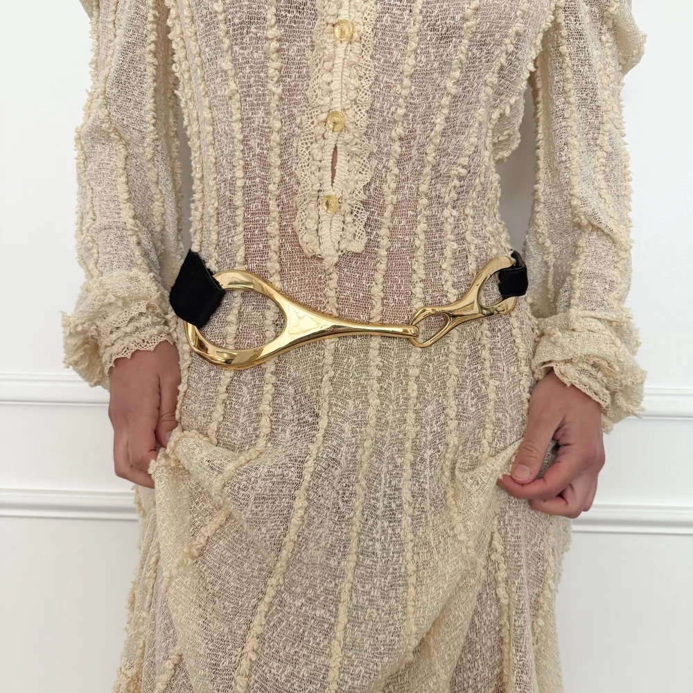 Gucci by Tom Ford F/W 1996 Iconic Archival Horsebit Metal Accent